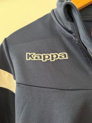 Sudadera deportiva Kappa azul y blanca Talla S
