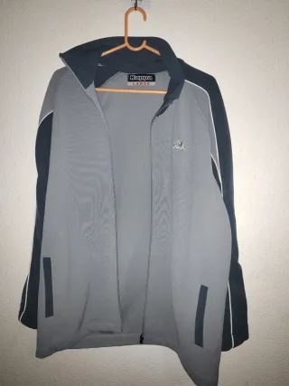 Sudadera Kappa gris y azul marino