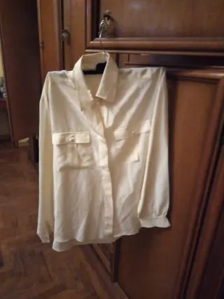 Camicia in Seta Beige