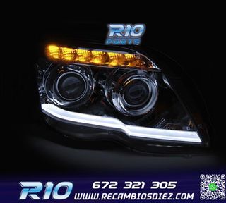 FAROS PARA MERCEDES GLK X204 LUZ DIURNA FONDO NEGRO