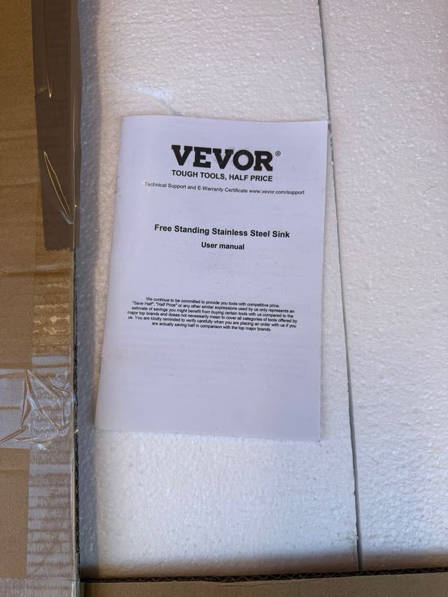 Lavatrice in acciaio inossidabile VEVOR con rubinetto e banco