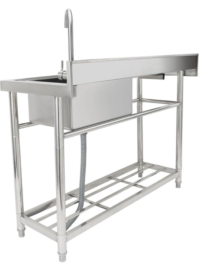 Lavatrice in acciaio inossidabile VEVOR con rubinetto e banco