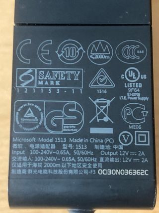 Cargador Microsoft Surface RT Original