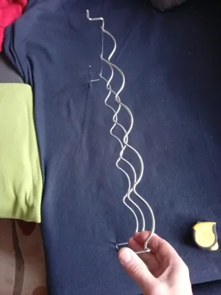 Botellero metálico plateado