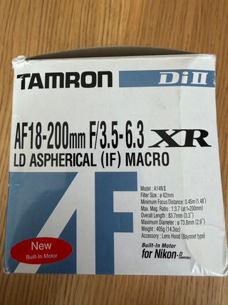 Objetivo Tamron 18-200mm Nikon