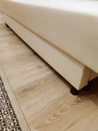 Sofá Cama Ikea Beige con Arcón