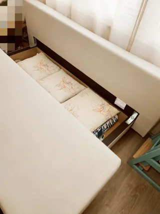 Sofá Cama Ikea Beige con Arcón