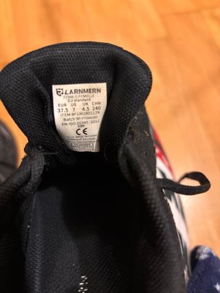 Zapatos de seguridad LARNMERN negros y grises