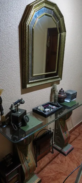 Consola de entrada con espejo