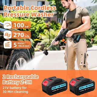 Hidrolimpiadora a Batería y Accesorios