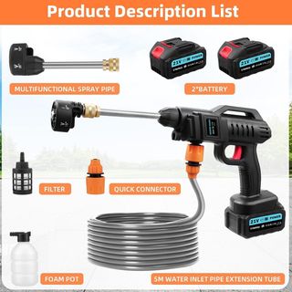 Hidrolimpiadora a Batería y Accesorios