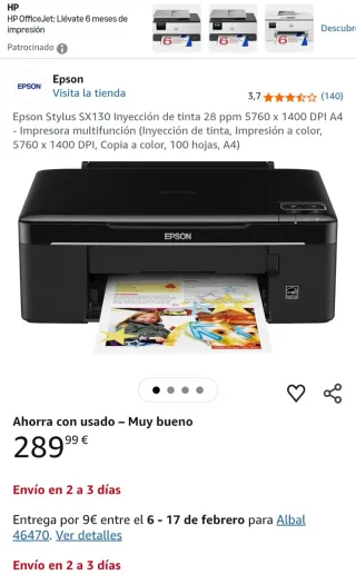Impresora Epson Stylus SX130