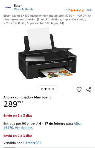 Impresora Epson Stylus SX130
