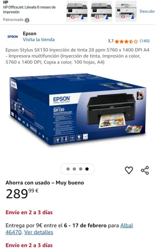 Impresora Epson Stylus SX130