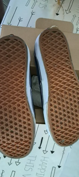 Zapatillas Vans Mujer Azul y Blanco