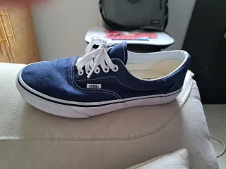 Zapatillas Vans Mujer Azul y Blanco