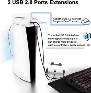 Ventilador PS5 Slim con RGB y USB