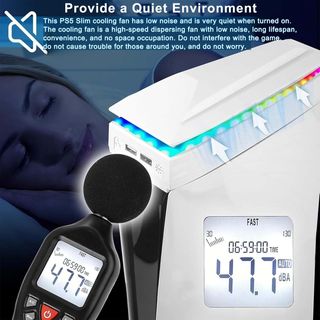 Ventilador PS5 Slim con RGB y USB