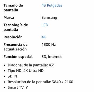 Samsung Smart TV 43” Negro