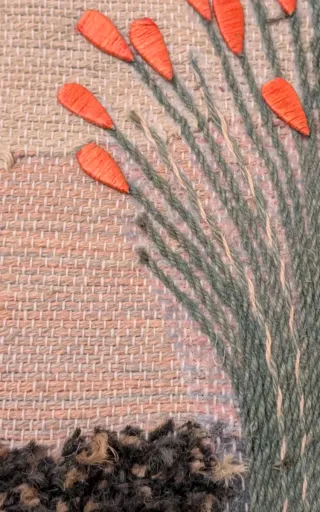 Tapiz paisaje hecho a mano