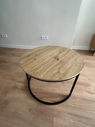Mesas de centro redondas madera y metal