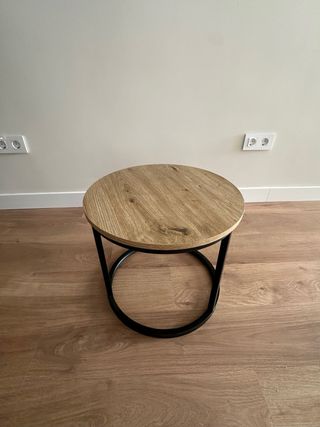 Mesas de centro redondas madera y metal