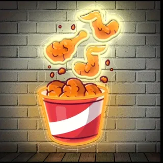 Lampada Neon LED "ALETTE DI POLLO"