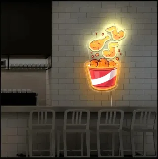 Lampada Neon LED "ALETTE DI POLLO"