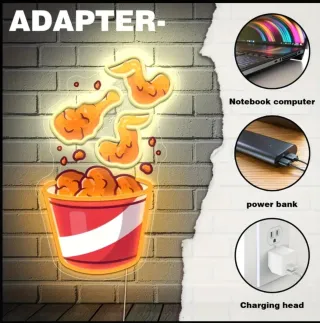 Lampada Neon LED "ALETTE DI POLLO"