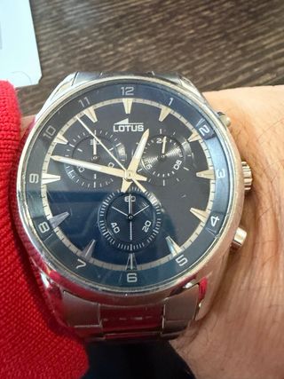 Reloj Lotus Hombre Cronógrafo Azul Plata