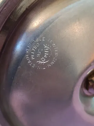 Candelabro de estaño plateado