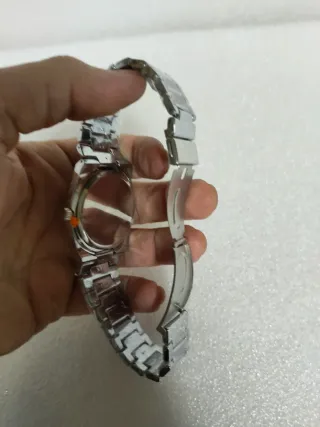 Reloj Cuarzo Verde y Plateado