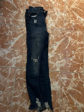 Pantalón Vaquero Skinny Desgastado Talla 36