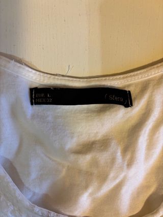 Camiseta Sfera Encaje Sin Mangas Blanca Talla L