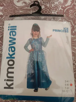 DISFRAZ PRINCESA SIN ESTRENAR. TALLA 5-6