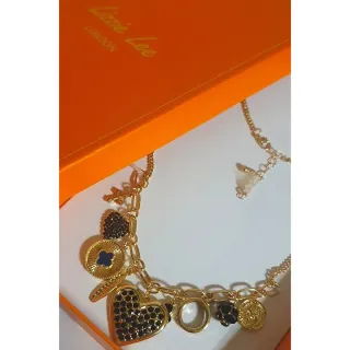 Collana Lizzie Lee con ciondoli neri e oro