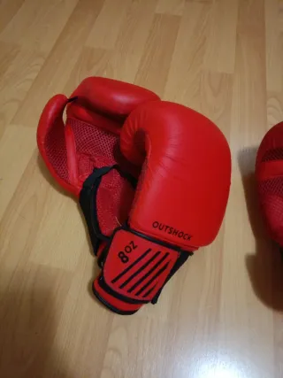 Guantes Boxeo Rojo 8oz infantiles