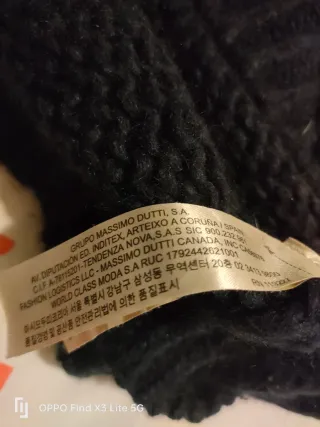 Jersey Massimo Dutti Negro Mujer Abrigo