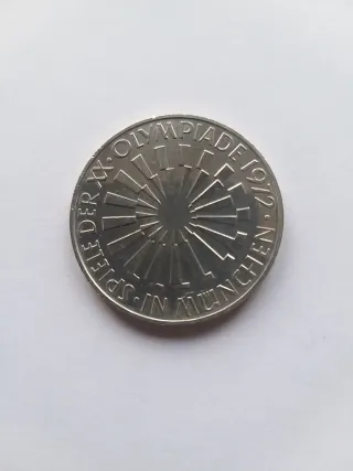 Moneda Plata 10 Marcos Alemania Olimpiadas Munich