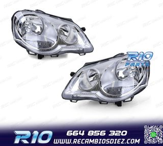FAROS PARA VOLKSWAGEN VW POLO VI 05-09 CROMO