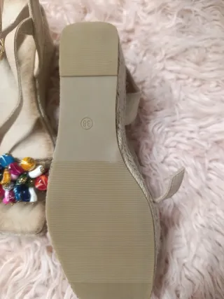 Alpargatas de piel y esparto multicolor