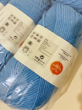 10 madejas lana Nanny de Rosarios4 color azul