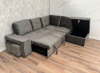 .OFERTA - HERMOSO SOFÁ CAMA RINCONERA CON ARCÓN.