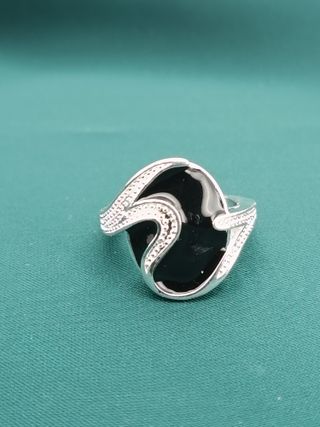 Anillo Plata Ley 925 Negro