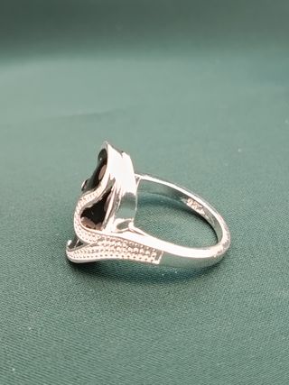 Anillo Plata Ley 925 Negro