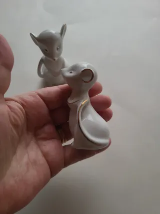 Pareja de ratones decorativos