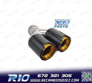 COLA ESCAPE IZQ BMW LOOK M PERFORMANCE DORADO CARBONO