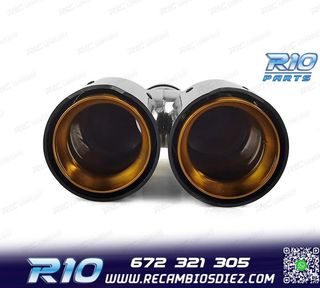 COLA ESCAPE IZQ BMW LOOK M PERFORMANCE DORADO CARBONO