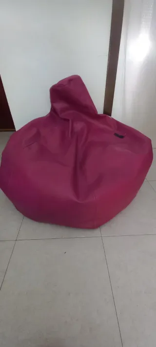 Puff Gato Negro, colore Rosa Pelle Sintetica