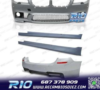 KIT CARROCERIA BMW F10 13-17 CON PDC Y LAVAFAROS LOOK M5